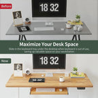 FEZIBO/Meubles de bureau à domicile/Bois/Bureau avec tablette coulissante pour clavier/Bureaux