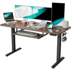 FEZIBO/Meubles de bureau à domicile/Bois/Bureau avec tablette coulissante pour clavier/Bureaux