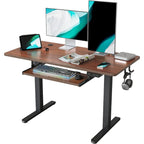 FEZIBO/Meubles de bureau à domicile/Bois/Bureau avec tablette coulissante pour clavier/Bureaux