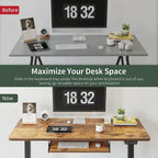 FEZIBO/Meubles de bureau à domicile/Bois/Bureau avec tablette coulissante pour clavier/Bureaux