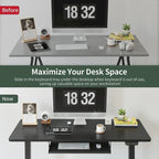 FEZIBO/Meubles de bureau à domicile/Bois/Bureau avec tablette coulissante pour clavier/Bureaux