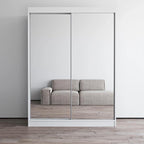 Armoire penderie 2 portes Parasol, miroir, moderne et brillante