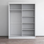 Armoire penderie 2 portes Parasol, miroir, moderne et brillante