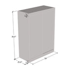 Armoire penderie 2 portes Parasol, miroir, moderne et brillante