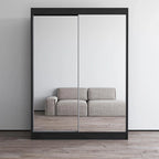 Armoire penderie 2 portes Parasol, miroir, moderne et brillante