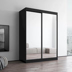 Armoire penderie 2 portes Parasol, miroir, moderne et brillante