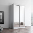 Armoire penderie 2 portes Parasol, miroir, moderne et brillante