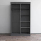 Armoire penderie 2 portes Parasol, miroir, moderne et brillante