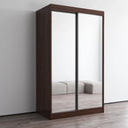 Armoire penderie 2 portes Parasol, miroir, moderne et brillante