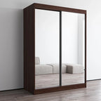 Armoire penderie 2 portes Parasol, miroir, moderne et brillante