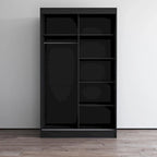 Armoire penderie 2 portes Parasol, miroir, moderne et brillante