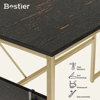 Bureau d'angle en L de 60 pouces avec meuble de rangement pour ordinateur