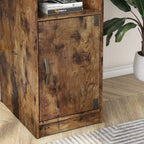 Bureau d'angle en L de 60 pouces avec meuble de rangement pour ordinateur