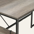 Bureau d'angle en L de 60 pouces avec meuble de rangement pour ordinateur