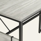 Bureau d'angle en L de 60 pouces avec meuble de rangement pour ordinateur