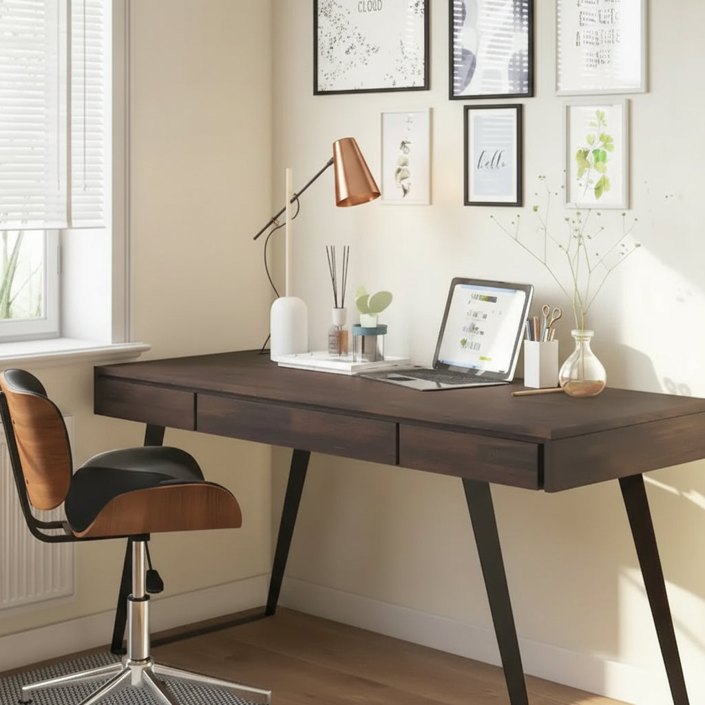 Bureau Mitchell Modern Industrial de 54 pouces de largeur