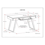 Bureau Mitchell Modern Industrial de 54 pouces de largeur