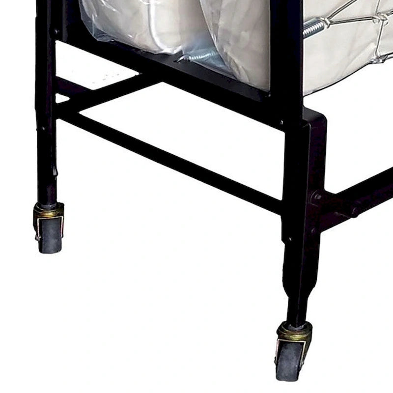 Lit pliant roulant en métal avec matelas de 99 cm et roulettes, noir