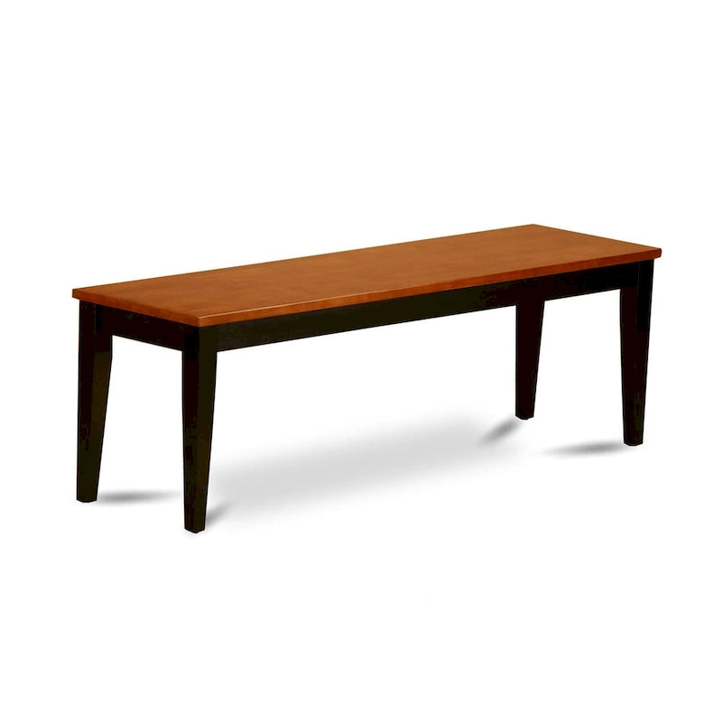 Banc de salle à manger Nicoli avec assise en bois, 54x15x17 pouces