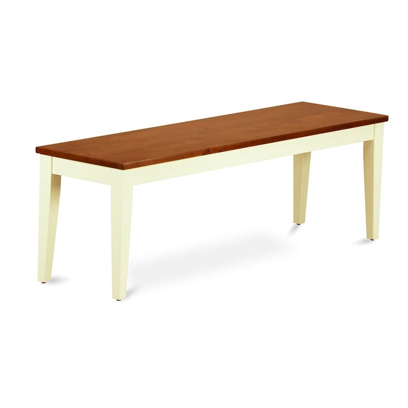 Banc de salle à manger Nicoli avec assise en bois, 54x15x17 pouces