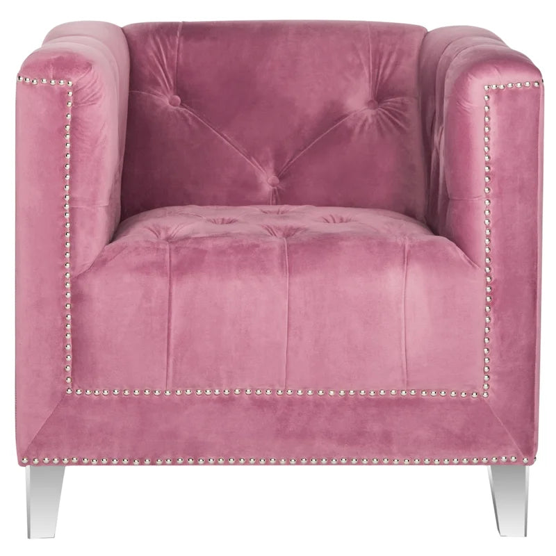 Fauteuil club transparent/Kamilah White – 31,9 x 33,9 x 29,9