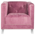 Fauteuil club transparent/Kamilah White – 31,9 x 33,9 x 29,9