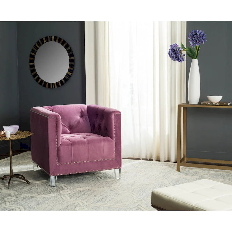 Fauteuil club transparent/Kamilah White – 31,9 x 33,9 x 29,9