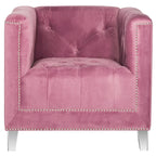 Fauteuil club transparent/Kamilah White – 31,9 x 33,9 x 29,9