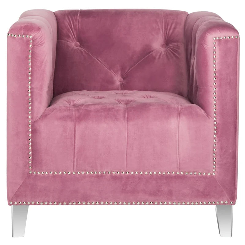 Fauteuil club transparent/Kamilah White – 31,9 x 33,9 x 29,9