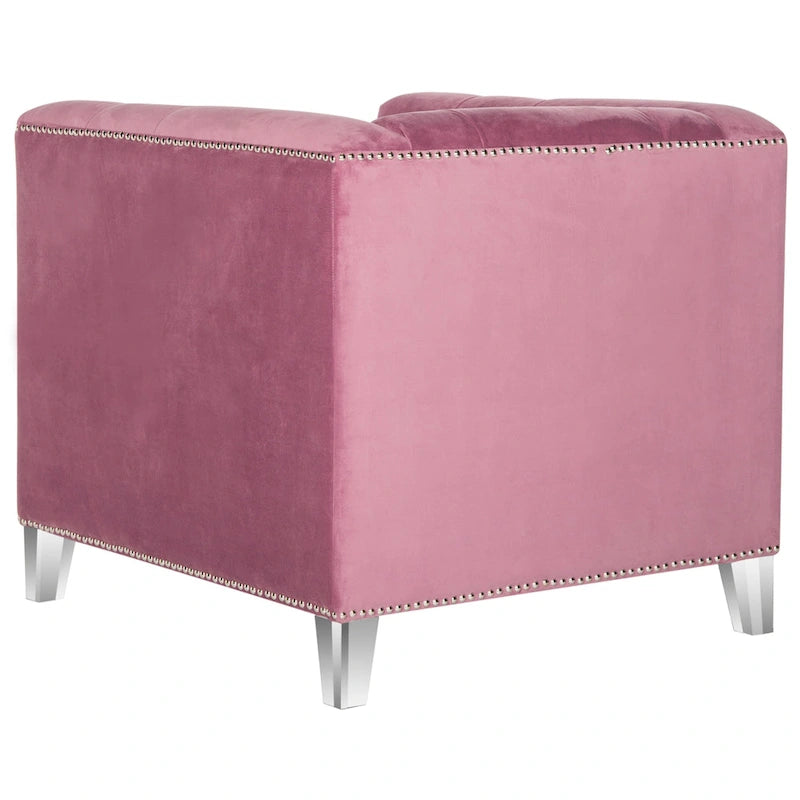 Fauteuil club transparent/Kamilah White – 31,9 x 33,9 x 29,9