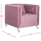 Fauteuil club transparent/Kamilah White – 31,9 x 33,9 x 29,9