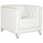 Fauteuil club transparent/Kamilah White – 31,9 x 33,9 x 29,9