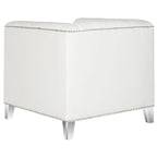 Fauteuil club transparent/Kamilah White – 31,9 x 33,9 x 29,9