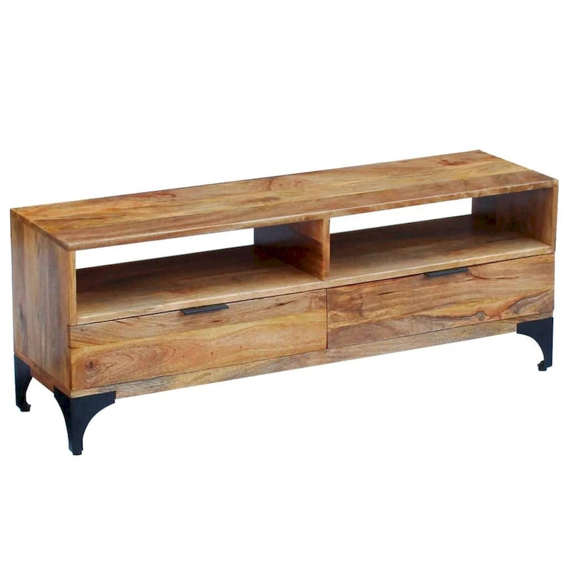Meuble TV en bois de manguier 120x35x45 cm