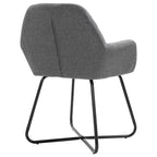 Chaises de salle à manger 4 pièces en tissu gris foncé