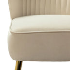 Fauteuil d'appoint Monica sans accoudoirs, confortable, avec dossier capitonné et pieds en métal