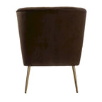 Fauteuil d'appoint Monica sans accoudoirs, confortable, avec dossier capitonné et pieds en métal