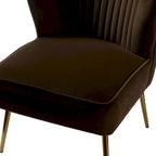 Fauteuil d'appoint Monica sans accoudoirs, confortable, avec dossier capitonné et pieds en métal