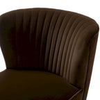 Fauteuil d'appoint Monica sans accoudoirs, confortable, avec dossier capitonné et pieds en métal