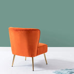 Fauteuil d'appoint Monica sans accoudoirs, confortable, avec dossier capitonné et pieds en métal