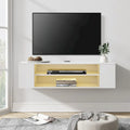 Meuble TV flottant, étagère murale, meuble de divertissement, buffet flottant sous TV, 99 cm