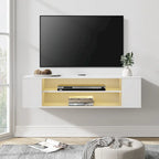 Meuble TV flottant, étagère murale, meuble de divertissement, buffet flottant sous TV, 99 cm