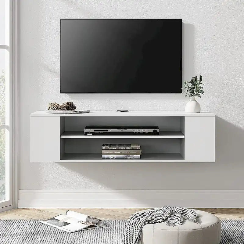 Meuble TV flottant, étagère murale, meuble de divertissement, buffet flottant sous TV, 99 cm