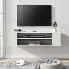 Meuble TV flottant, étagère murale, meuble de divertissement, buffet flottant sous TV, 99 cm