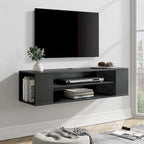 Meuble TV flottant, étagère murale, meuble de divertissement, buffet flottant sous TV, 99 cm