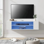Meuble TV flottant, étagère murale, meuble de divertissement, buffet flottant sous TV, 99 cm