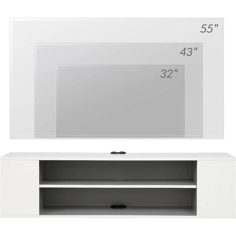 Meuble TV flottant, étagère murale, meuble de divertissement, buffet flottant sous TV, 99 cm