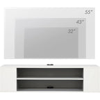 Meuble TV flottant, étagère murale, meuble de divertissement, buffet flottant sous TV, 99 cm