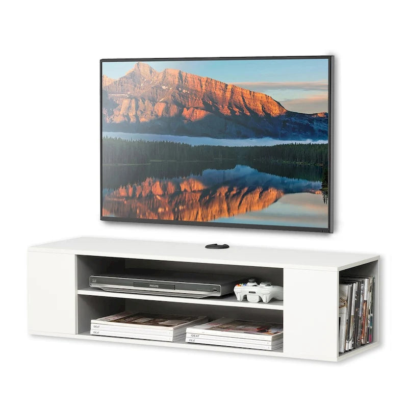 Meuble TV flottant, étagère murale, meuble de divertissement, buffet flottant sous TV, 99 cm