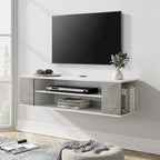 Meuble TV flottant, étagère murale, meuble de divertissement, buffet flottant sous TV, 99 cm
